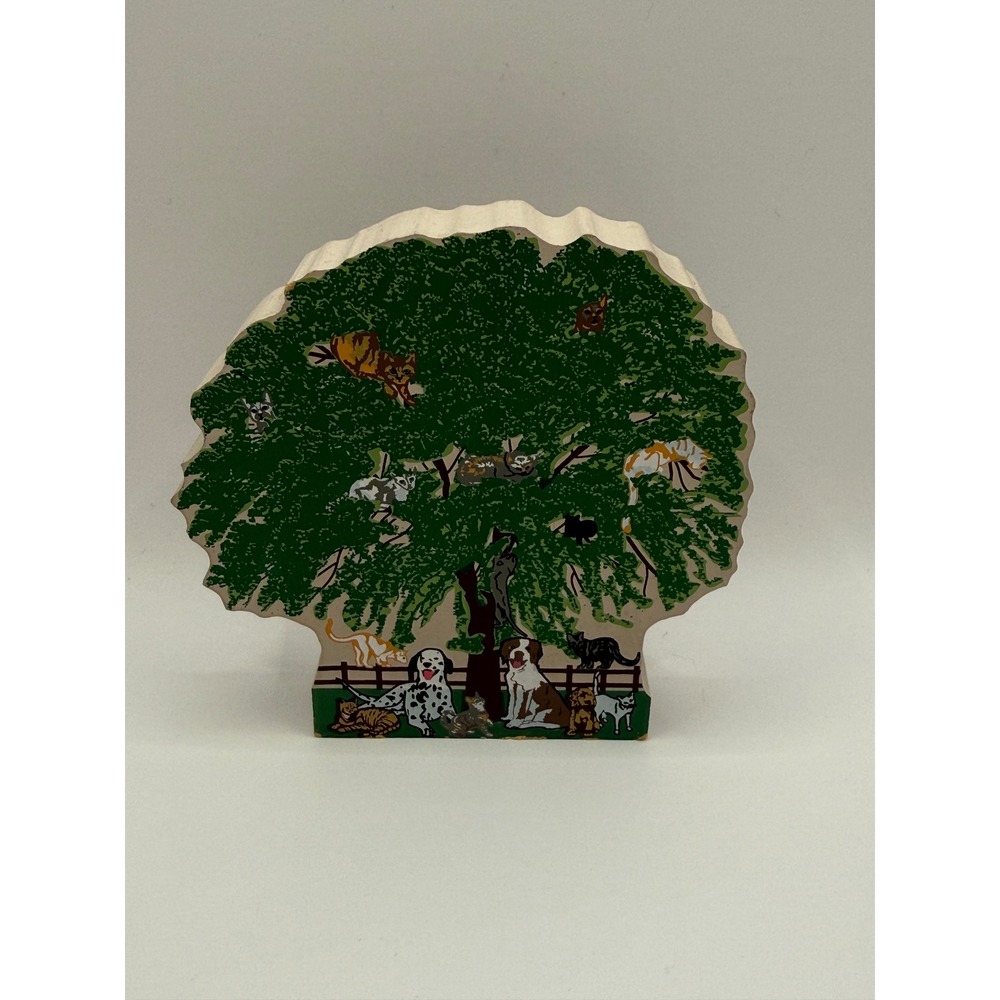 The Cat's‎ Meow Village 2000 Special Event Humane Society Tree Wooden Decor